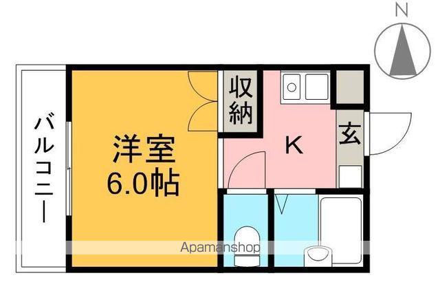 サニーパレス朝倉(1K/5階)の間取り写真