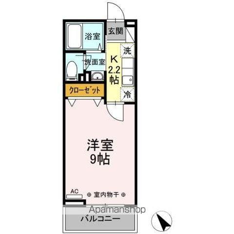 レジデンス甲州街道Ⅰ(1K/3階)の間取り写真