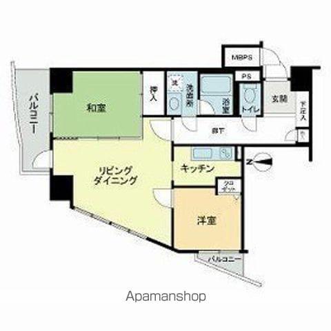 ライオンズマンション中の島第2(2LDK/7階)の間取り写真