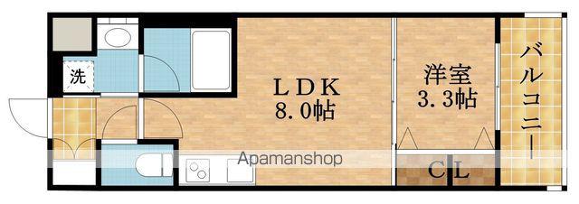 スプランディッド中之島DUE(1LDK/12階)の間取り写真