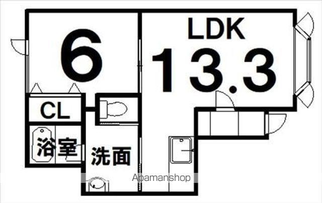 VILLA175(1LDK/1階)の間取り写真