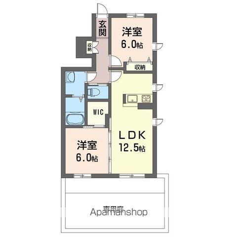 ルーラル・シーン(2LDK/1階)の間取り写真