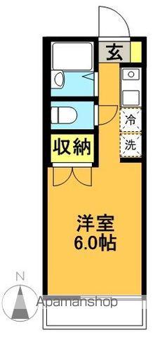 メゾンクズウ(ワンルーム/2階)の間取り写真