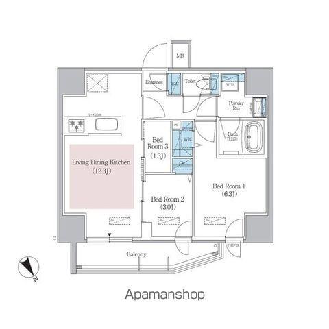 アーバネックス浅草橋フロント(3LDK/9階)の間取り写真