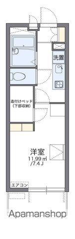 レオパレス龍門(1K/1階)の間取り写真