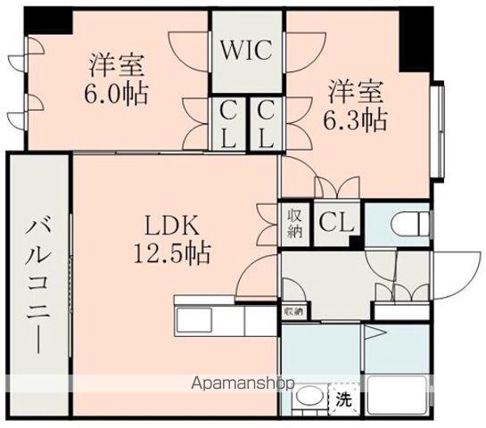 NICEマンション九品寺熊大医学部前(2LDK/8階)の間取り写真