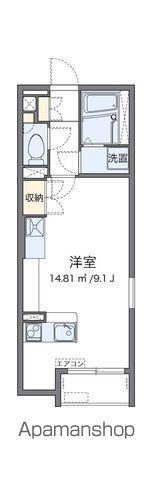 ミランダフェリオ(ワンルーム/2階)の間取り写真