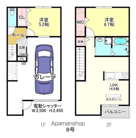 アクシス・コート(2LDK/1階)の間取り写真