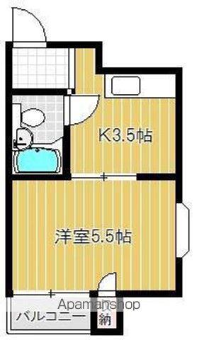 コーニッシュアビコⅠ(1K/1階)の間取り写真