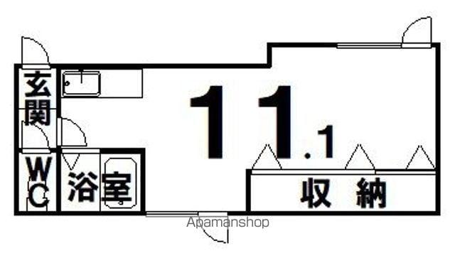 ノースキャピタル(ワンルーム/1階)の間取り写真