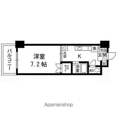 サニーヒルズ泉中央(1K/4階)の間取り写真