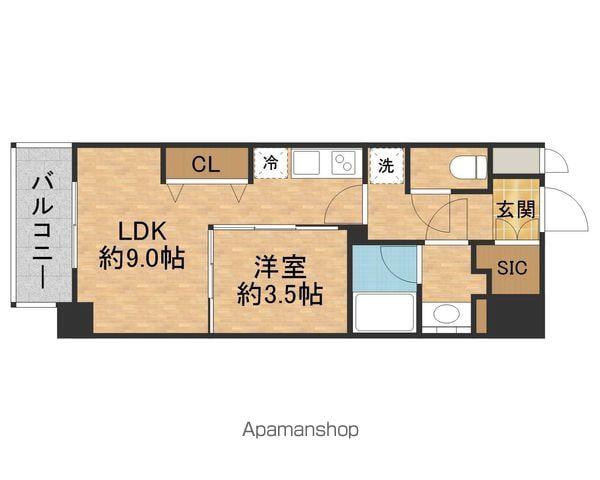 アーバンリンク森小路駅前(1LDK/10階)の間取り写真