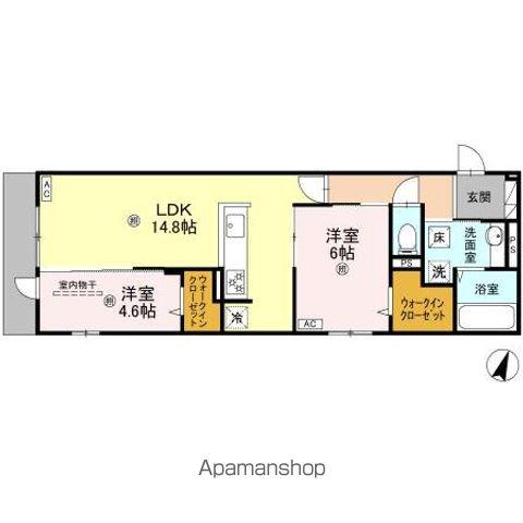 DSOPHIA(2LDK/1階)の間取り写真