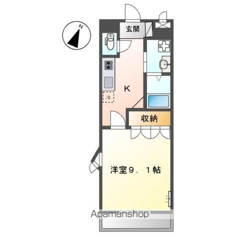 サンタクララ(1K/2階)の間取り写真