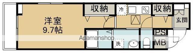 ヒカルサ川越(1K/1階)の間取り写真