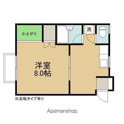 フォンテーヌA(1K/2階)の間取り写真