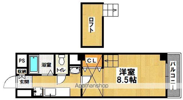 オクト白鷺(1K/3階)の間取り写真