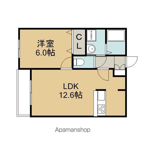 ベルメゾン3(1LDK/1階)の間取り写真