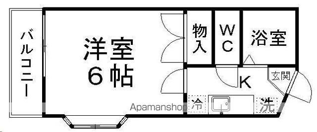 エトワール台原(1K/1階)の間取り写真