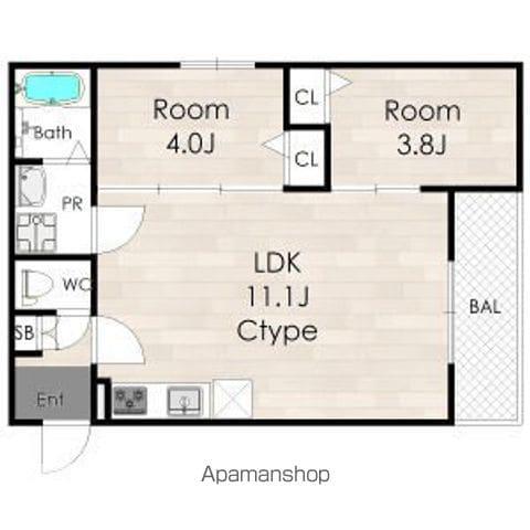 LECLERC IZUMISANOⅡ(2LDK/1階)の間取り写真