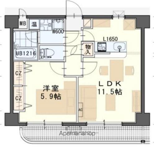 エクセレントパーク北山(1LDK/6階)の間取り写真
