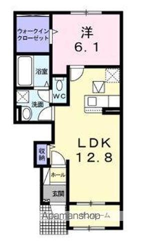 アンフィニ セレニテⅢ(1LDK/1階)の間取り写真