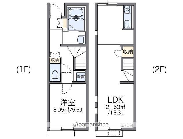 レオネクストパークサイドヒルⅡ(1LDK/1階)の間取り写真