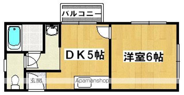ヘレンド5(1DK/2階)の間取り写真