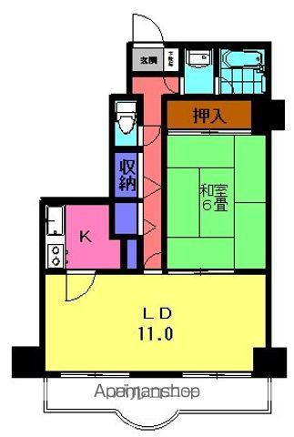 ダイアパレス河口湖(1LDK/7階)の間取り写真