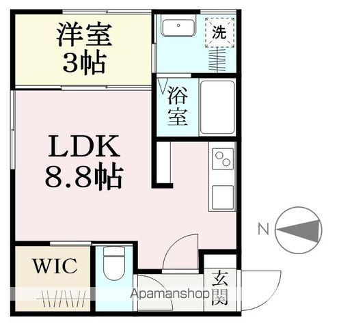 仮 大願寺アパート(1LDK/2階)の間取り写真