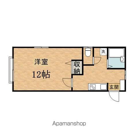 シャルマン日野(1K/2階)の間取り写真