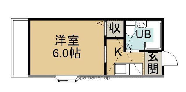 コーポM&I 1号棟(1K/2階)の間取り写真