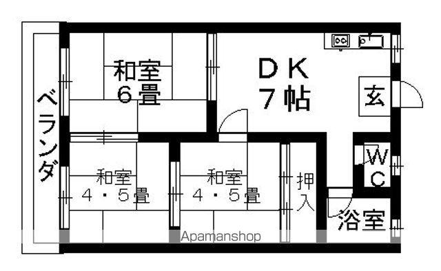 小幡グリーンハウス(3DK/1階)の間取り写真