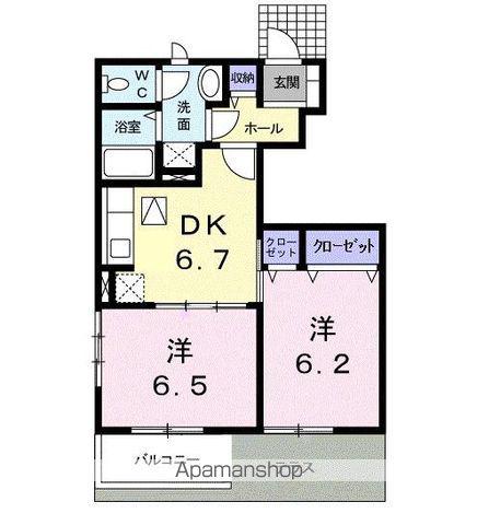 メゾン・ド・ジュネスK2(2DK/1階)の間取り写真