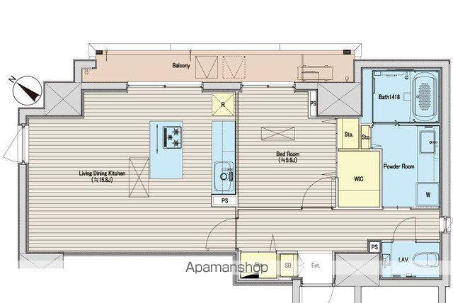 アマンE.S.K.青山(1LDK/9階)の間取り写真