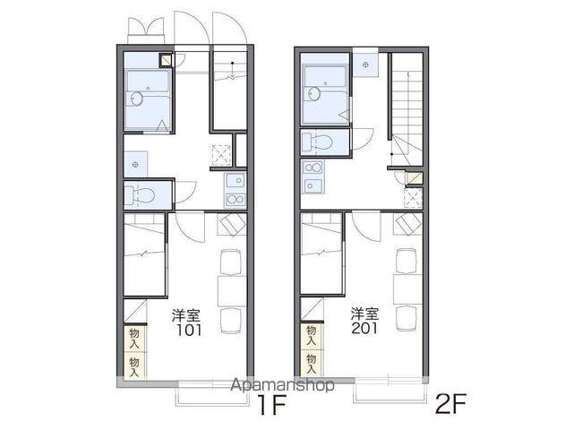 レオパレスきたじま2番館(1K/1階)の間取り写真