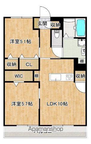 GRANSTAR7(2LDK/1階)の間取り写真