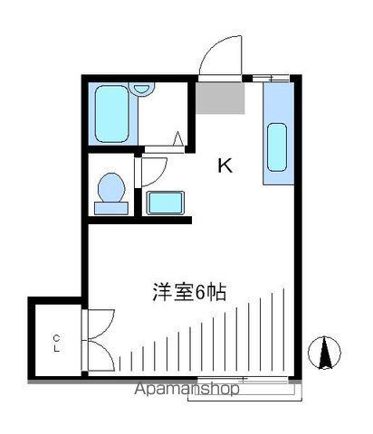 ルピナス千歳(1K/1階)の間取り写真