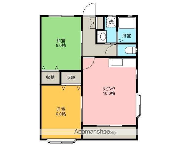 メゾン・ド・グレースPT.Ⅰ・Ⅱ(2LDK/1階)の間取り写真