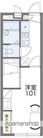 レオパレスRIVER SIDE(1K/1階)の間取り写真