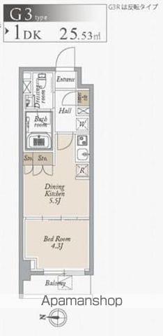 オーキッドレジデンス住吉(1DK/5階)の間取り写真