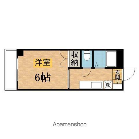 マンション如月(1K/4階)の間取り写真