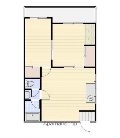 隼ビル(2DK/3階)の間取り写真