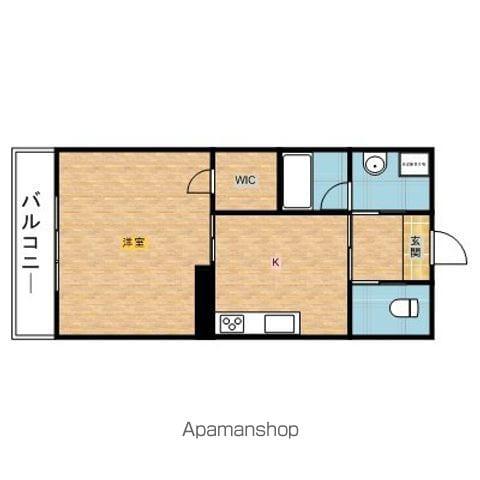 ラフォンテ・エスポワール(ワンルーム/2階)の間取り写真