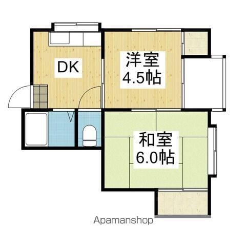 サザン辻町(2DK/3階)の間取り写真