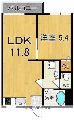 タウニィ箕山B(1LDK/2階)の間取り写真