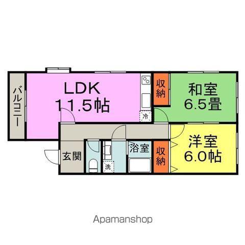 HOPEHILLSOGAMI Ⅶ(2LDK/1階)の間取り写真