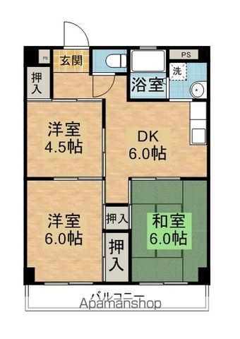 レジデンスレイクサイド(3DK/2階)の間取り写真