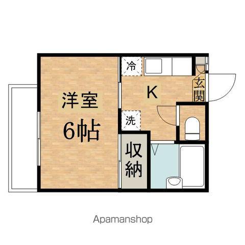 メゾンドール(1K/1階)の間取り写真