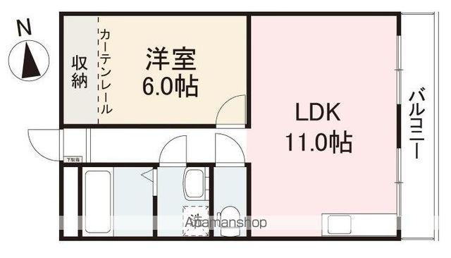 末広ハイツ(1LDK/2階)の間取り写真